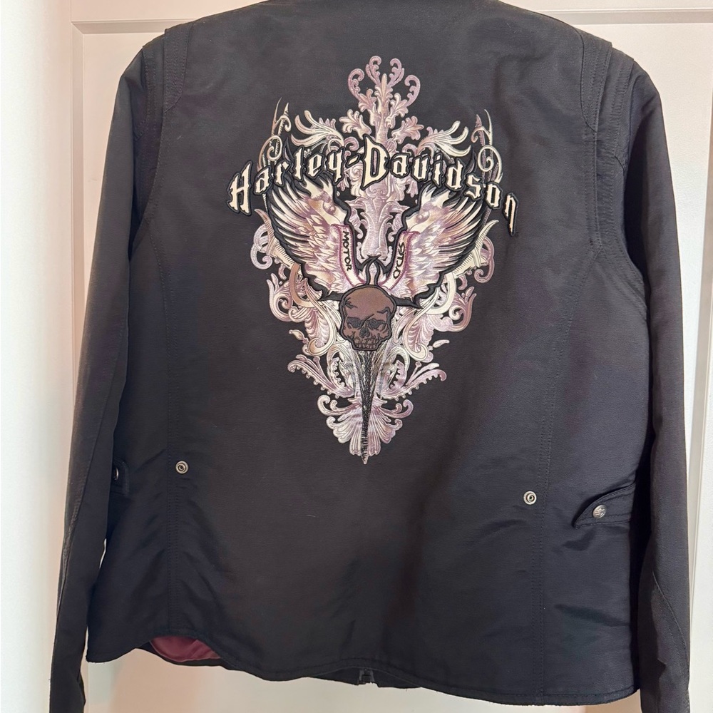 Rare Vintage Harley-Davidson WICKED Willie G Skull Cotton & Nylon Riding Jacket